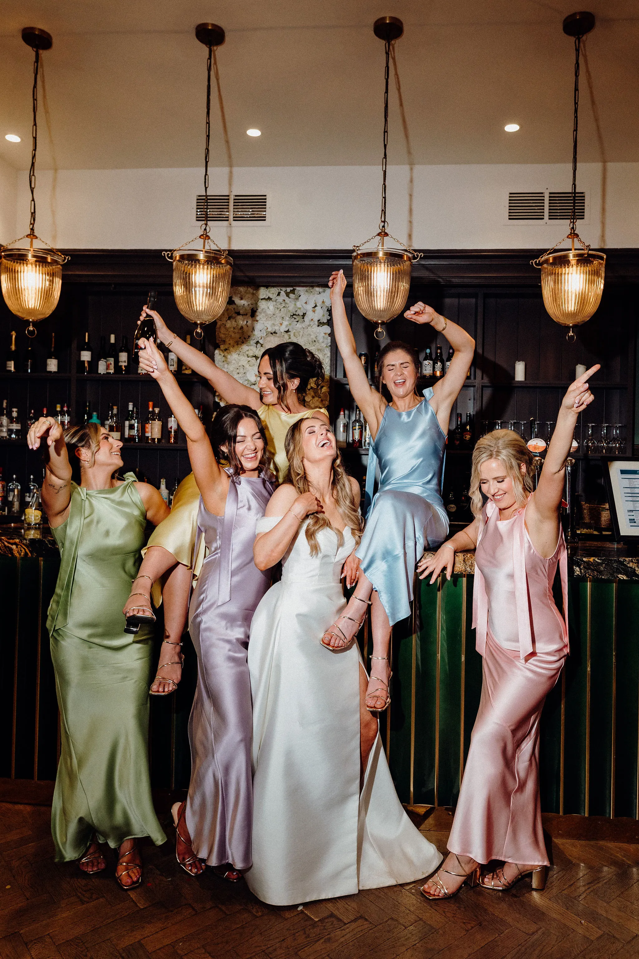 Guests celebrating together at Broxmouth Courtyard.