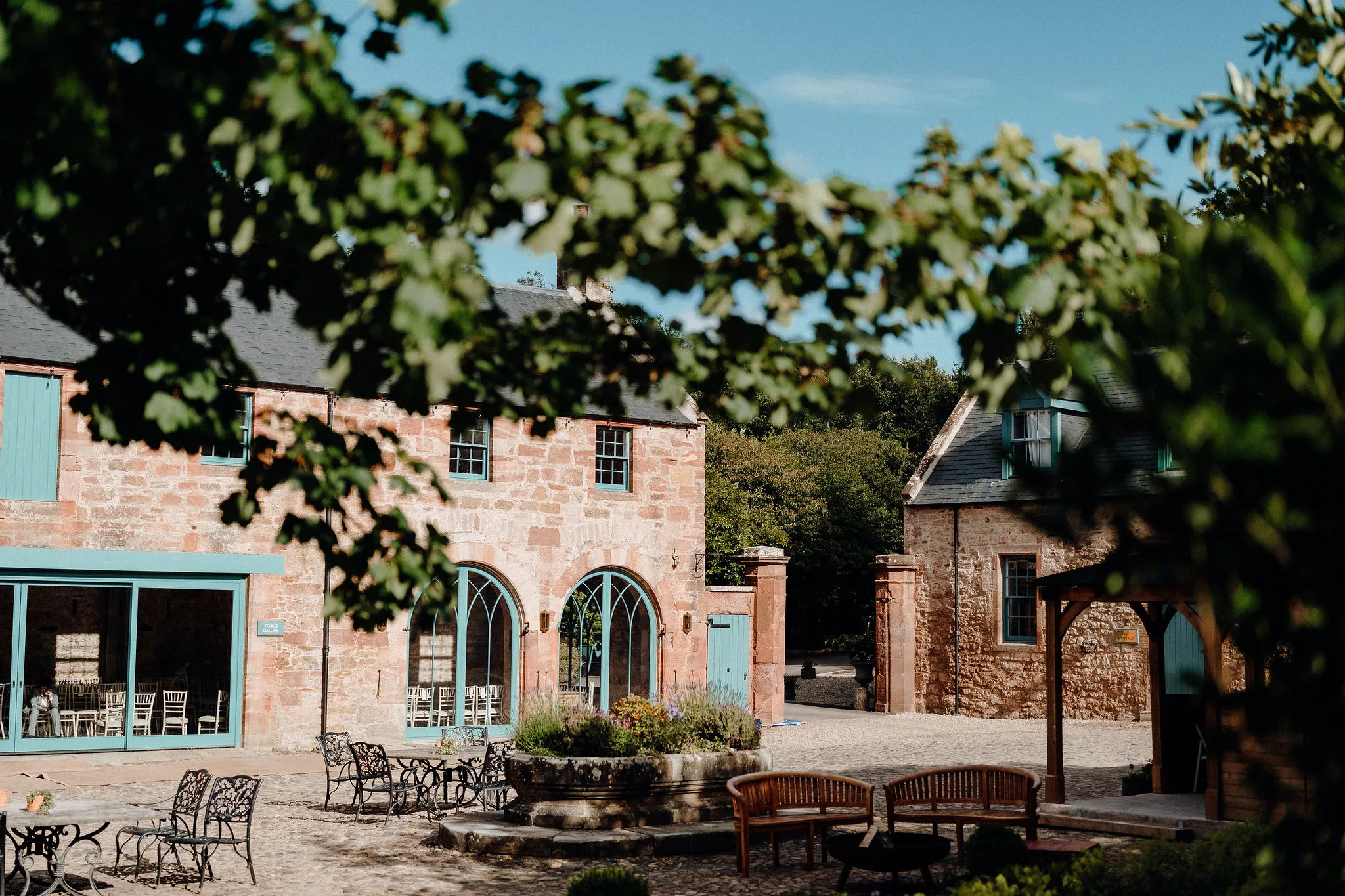 Broxmouth Courtyard ceremony set within the historic grounds.
